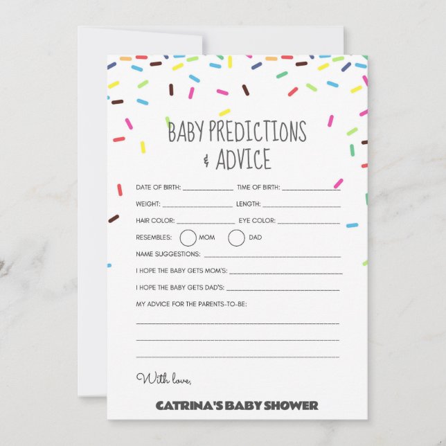 Invitation Baby shower d'arrosage - Nom modifiable, 5x7 (Devant)