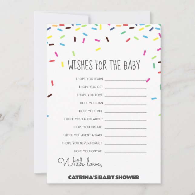 Invitation Baby shower d'arrosage - Nom modifiable, 5x7 (Devant)