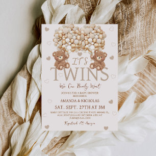 Invitation Baby shower d'attente des jumeaux