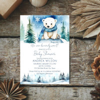 Baby shower d'attente hivernale de l'ours polaire