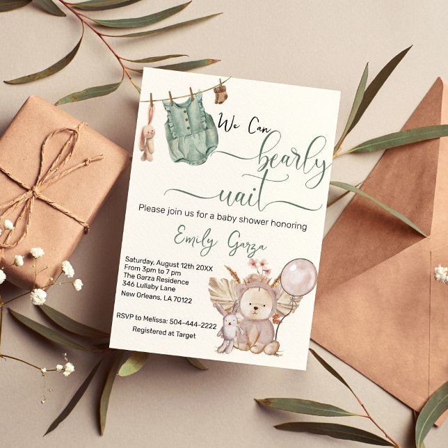 Invitation Baby shower d'attente précoce (Créateur téléchargé)