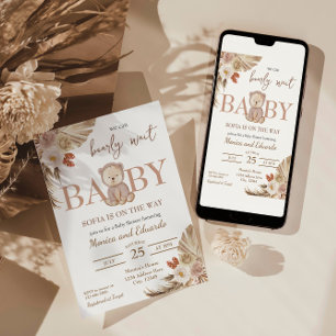 Invitation Baby shower d'attente précoce Neutre les sexes
