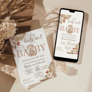 Invitation Baby shower d'attente précoce Neutre les sexes