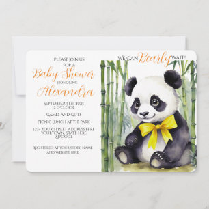 Invitation Baby shower d'attente prématurée de Baby Panda