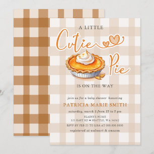 Invitation Baby shower d'automne à tarte à tarte Citrouille L