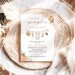 Invitation Baby shower d'automne   Boho Un Peu Citrouille