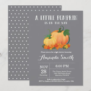 Invitation Baby shower d'automne citrouille