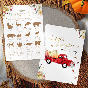 Invitation Baby shower d'automne de grossesse citrouille