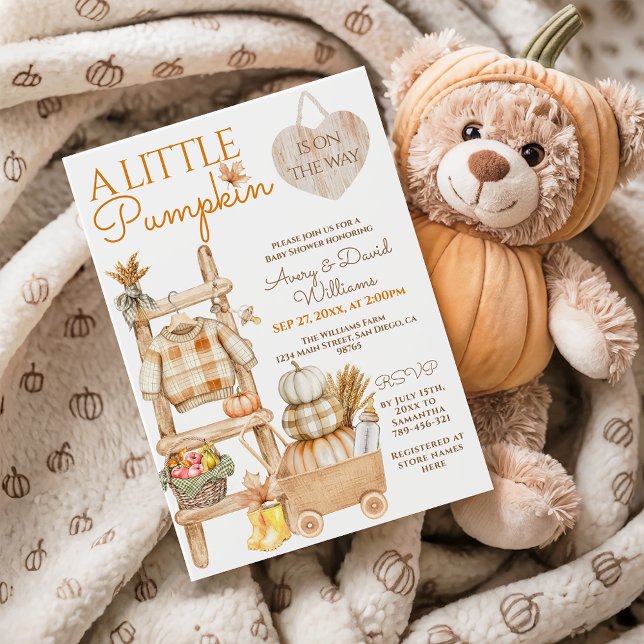 Invitation Baby shower d'automne de petite ferme rustique Cit (Créateur téléchargé)