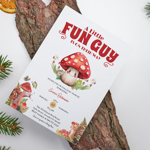 Invitation Baby shower d'automne du champignon Snail Woodland