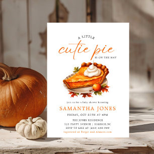 Invitation Baby shower d'automne du Citrouille à t