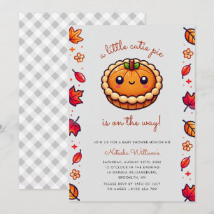 Invitation Baby shower d'automne du Citrouille Little Cutie P