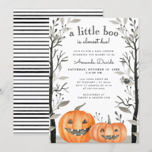 Invitation Baby shower d'automne du petit Citrouille Hallowee