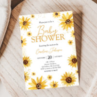 Baby shower d'automne du tournesol