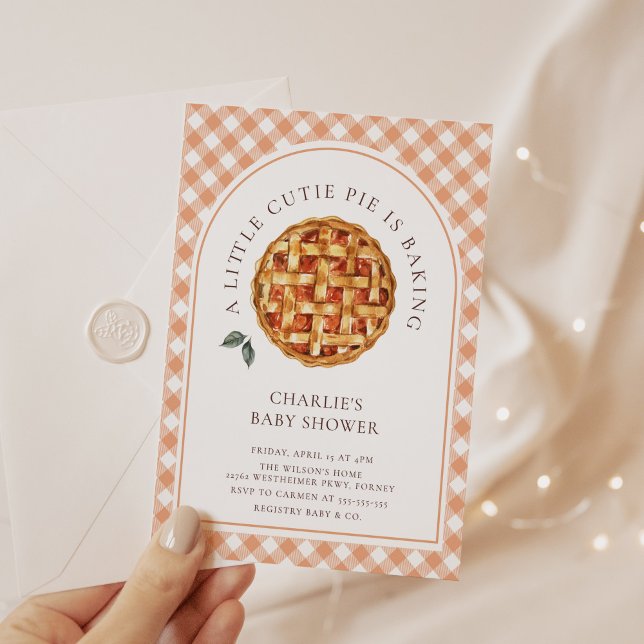 Invitation Baby shower d'automne Little Cutie Pie (Créateur téléchargé)