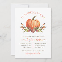 Invitation Baby shower d'automne neutre pour le petit Citroui