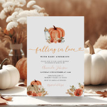 Baby shower D'Automne Orange Citrouille Tombé Dans