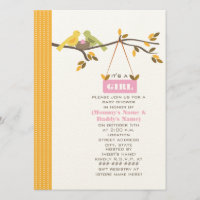 Baby shower d'automne, papa et maman Oiseaux et oe