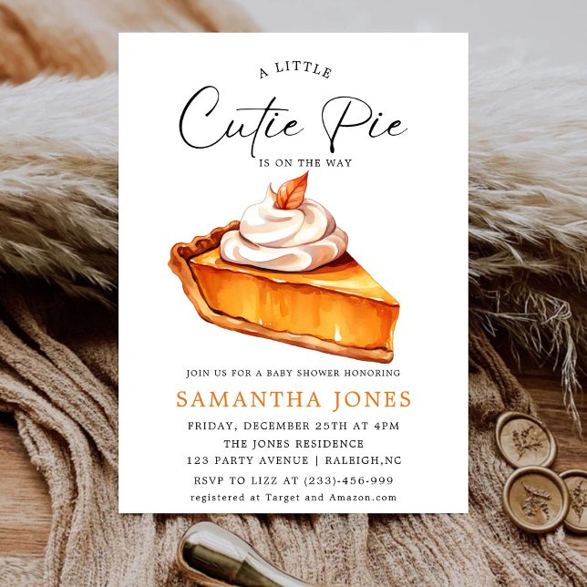 Invitation Baby Shower d'automne pour un petit biscuit de cit (Créateur téléchargé)