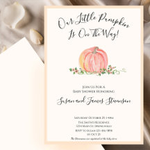 Baby Shower d'Automne Thème Petite Citrouille