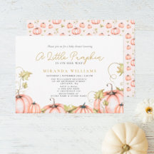Baby shower d'automne Un peu citrouille