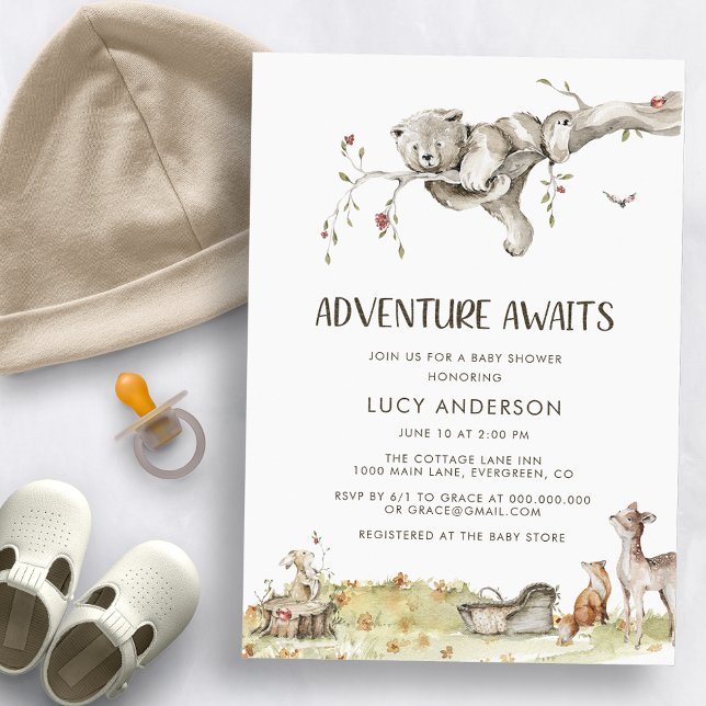 Invitation Baby shower d'aventure (Créateur téléchargé)