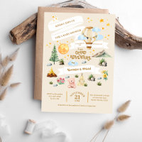 Baby shower d'aventure Aquarelles Arbres