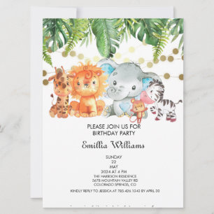 Invitation Baby shower d'aventure pour les animaux des bois