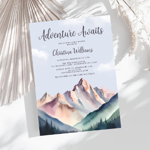 Invitation Baby shower d'aventure Woodland
