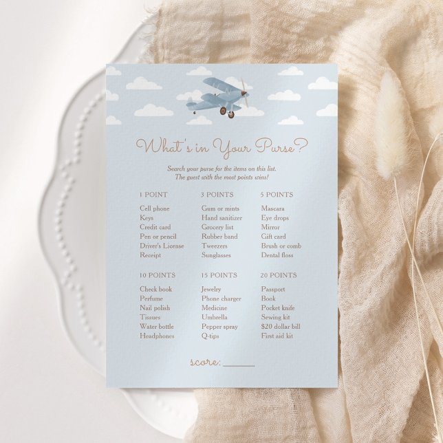 Invitation Baby shower d'avion Ce qui est dans votre jeu de s (Créateur téléchargé)