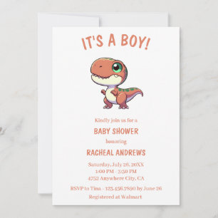 Invitation Baby shower de Baby shower Dinosaur