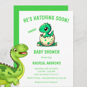 Invitation Baby shower de Baby shower Dinosaur