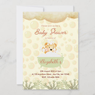Invitation Baby shower de bain bulle