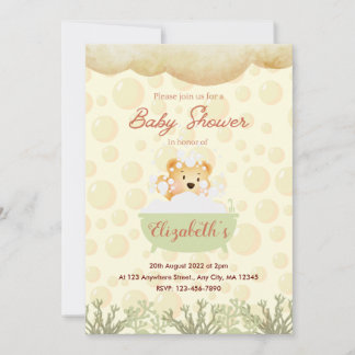 Invitation Baby shower de bain bulle