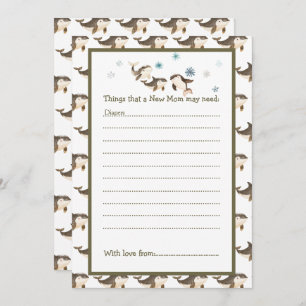 Invitation Baby shower de baleines arctiques d'hiver