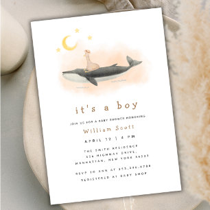 Invitation Baby shower de baleines Vintages et de canards neu