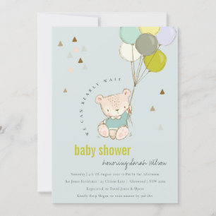 Invitation Baby shower de ballon d'attente rapide 