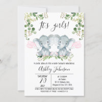 Baby shower de ballons pour filles jumelles élépha