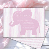 Baby shower de bande d'éléphant rose mignon