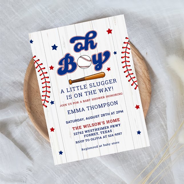 Invitation Baby shower de base-ball (Créateur téléchargé)