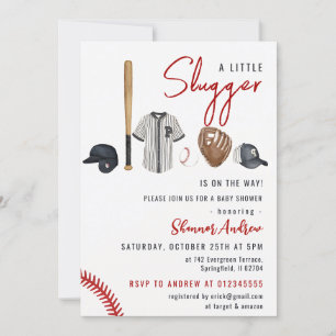 Invitation Baby shower de base-ball