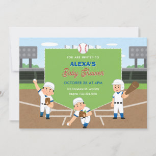 Invitation Baby shower de base-ball