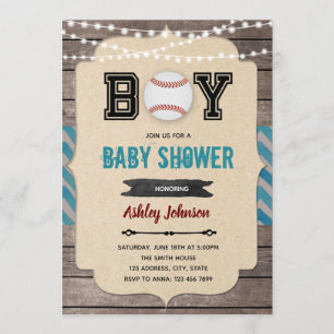 Invitation baby shower de baseball