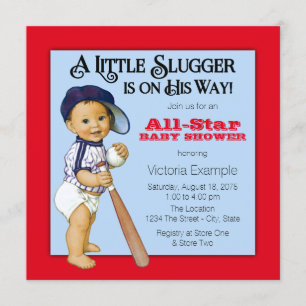 Invitation Baby shower de baseball