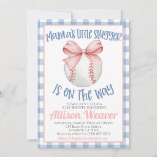 Invitation Baby shower de baseball Coquette