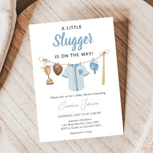 Invitation Baby shower de baseball Little Slugger
