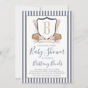 Invitation Baby shower de baseball moderne