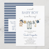 Baby shower de baseball modifiable garçon