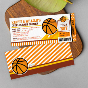 Invitation Baby shower de basket-ball Couples