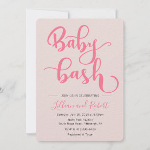 Invitation Baby shower de bébé avec couples Bash pour fille